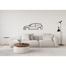 Volkswagen Golf 6 R Duvar Silüeti Süsü Tablo 2d 50CM 2d 50CM