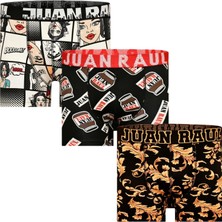 Juan Raul Erkek Desenli Boxer (3 Lü Boxer)