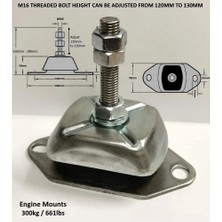 AMC Esnek Motor Takozu 300KG, 16mm Saplama, Volvo Penta, Mercruiser, Beta