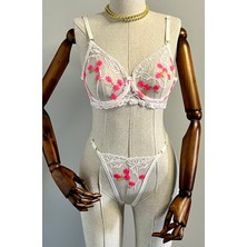 BG Vogue Işlemeli Kapsız Balenli Sütyen Bralet Takımı