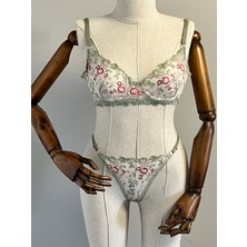 BG Vogue Işlemeli Kapsız Balenli Sütyen Bralet Takımı