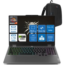 Lenovo Loq Amd Ryzen 7 8845HS 16GB Ddr5 4tb SSD 8GB/RTX4060/115W Windows 11 Home 15.6" Fhd IPS 144Hz Yapay Zeka Destekli Taşınabilir Bilgisayar L83DX0094TRH03 + Zettaçanta