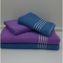 Sertay 50X90/85X150 Eko Kare Armül Banyo/el  Havlu Seti 4 Parça Set-2/3