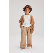 La Luna Kidz Unisex Gabardin Pileli Pantolon (Ürün Sadece Pantolondur, Görsel Kombin Önerisidir)