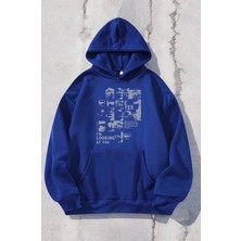 Amor Man Büyük Beden Özel Tasarım Kapüşonlu Looking Karma Baskılı Oversize Battal Erkek Sweatshırt