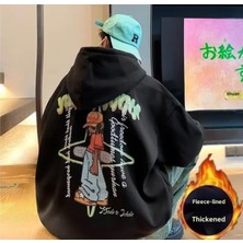 Amor Man Büyük Beden Özel Tasarım Kapüşonlu Sokağın Starı Sırt Baskılı Hip Hop Battal Erkek Sweatshırt