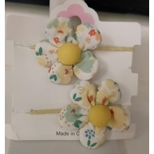 Çiçek Desenli Bağlamalı Kız Çocuk Toka