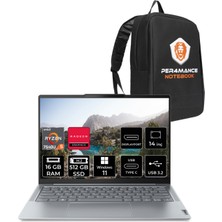 Lenovo Yoga Slim 6 Amd Ryzen 5 7540U 16GB 512GB SSD 14" Fhd+ W11H Taşınabilir Bilgisayar & Per4 Çanta 82X3004GTXP307