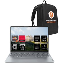 Lenovo Yoga Slim 6 Amd Ryzen 7 7840U 16GB 2tb SSD 14" Fhd+ Fdos Taşınabilir Bilgisayar & Per4 Çanta 82X3004FTXP304