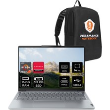 Lenovo Yoga  6 Amd Ryzen 5 7530U 16GB 512GB SSD 13.3" Fhd+ Fdos Multi-Touch Taşınabilir Bilgisayar & Per4 Çanta 83B2008FTXP302