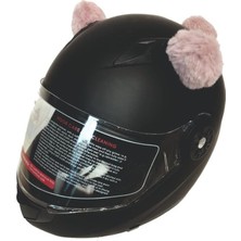 Peluş Kask Kulağı (Jk-P1) Panda Kulak - Pembe