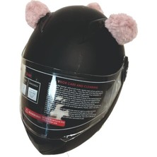 Peluş Kask Kulağı (Jk-P1) Panda Kulak - Pembe