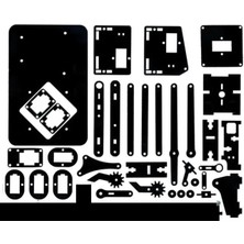 Ecem Bilgisayar Arduino Robot Kol Kiti (Lazer Kesim Vidalar Dahil-Demonte)