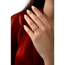Ressia Kadın Melek Kanatlı Kalpli Model Çelik Yüzük