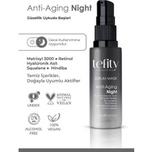 Tefity Anti-Aging Night : Yaşlanma Etkilerini Azaltan Serum Maske / Gece