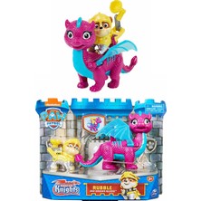 Paw Patrol Dinozorlu Kahraman Şövalyeler Oyun Seti - Rubble And Dragon Blizzie 20 cm