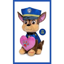 Paw Patrol Figür Peluş Oyuncak Love Serisi - Chase - 20 cm