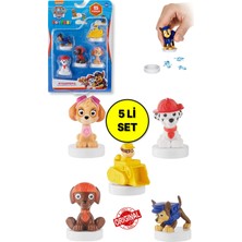 Paw Patrol Damgalı Mühürlü 5 Li Figür Seti ( Marshall - Chase - Rubble - Skye - Zuma ) 4 - 7 cm