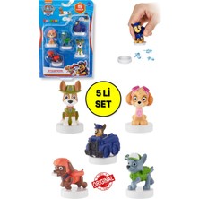 Paw Patrol Damgalı Mühürlü 5 Li Figür Seti ( Tracker - Chase - Rocky - Skye - Zuma ) 4 - 7 cm