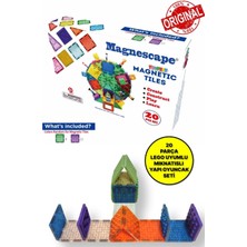 Magnescape Magnetic Tiles Mıknatıslı 3D Yapı Oyuncağı - 20 Parça