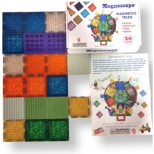 Magnescape Magnetic Tiles Mıknatıslı 3D Yapı Oyuncağı - 20 Parça