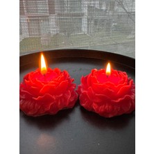 2 Adet Şakayık Çiçeği Mum - Karışık Meyve ve Baharat Kokulu Ikili Set