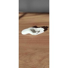 Mumluk Şamdan El Mumluk Beyaz 17 x 7 cm