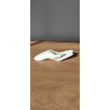 Mumluk Şamdan El Mumluk Beyaz 17 x 7 cm