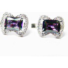 Lilah Gümüş Tr Lilahgümüştr Gümüş Mistik Topaz Taşlı Baget Kadın Küpe