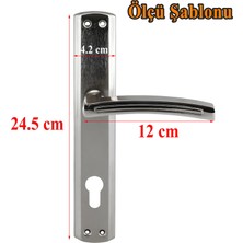 Armoni Yale Kapı Kolu Nikel Inox Dış Kapı Kolu Aynalı Sağa Sola Uygun Ön Arka Dış Kapısı 1 Takım