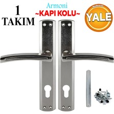 Armoni Yale Kapı Kolu Nikel Inox Dış Kapı Kolu Aynalı Sağa Sola Uygun Ön Arka Dış Kapısı 1 Takım