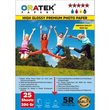 Oratek Brother Yazıcılar Için Evertday Premium Parlak 13X18CM Fotoğraf Kağıdı 200 Gr. 25 Adet