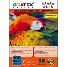 Oratek EPSONT664/6641 L386 Evertday Premium Parlak 13X18CM Fotoğraf Kağıdı 260 Gr. 100 Adet