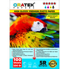 Oratek Epson ET-16600 Için Evertday Premium Parlak 13X18CM Fotoğraf Kağıdı 200 Gr. 100 Adet