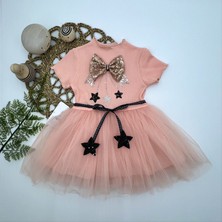 Skygo 1-2-3 Yaş Payetli Yıldız Nakışlı Astarlı Etek Kız Bebek Tütü Elbisesi