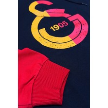 Galatasaray Orijinal Lisanslı Logo Siyah Kapüşonlu Sweat