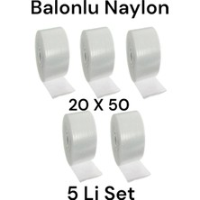 Hbnc 20 cm x 50 Metre Balonlu Naylon Patpat Eşya Koruma Naylonu 5 Li Set