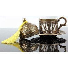 Çerçici Osmanlı Motifli Kahve Fincanı - Sarı