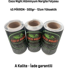 Coco Night 45 Mikron Net 500GR (36metre) Rulo Alüminyum Folyo, Nargile Folyosu, Shisha Foil Nargile Kömürü Için