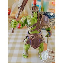 Elifeshop Yenilmezler Yeşil Dev Gladyatör Hulk Ragnarok Zırhlı & Savaş Aksesuarlı Eklemli Figür Oyuncak Seti