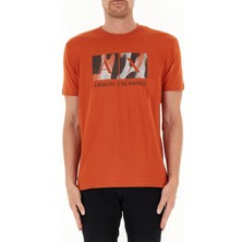 Armani Exchange Bisiklet Yaka Baskılı Kum Erkek T-Shirt 6dzthf ZJH4Z 1498
