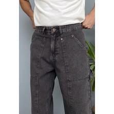 Baggy Kalıp Ön Cep Detaylı Kot Pantolon