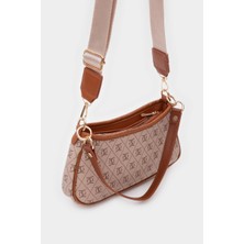Wiel Monogram Taba Baget ve Çapraz Çanta