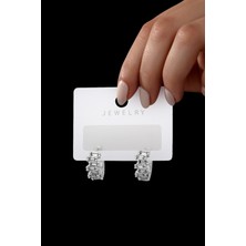 Ressia Baget Taşlı Özel Kesim Çelik Küpe