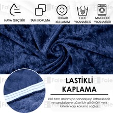 riselerhome Likralı Kadife Sandalye Örtüsü Sandalye Kılıfı Tekli