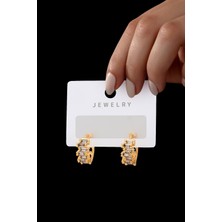 Ressia Baget Taşlı Özel Kesim Çelik Küpe