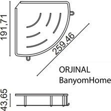 Çelik Banyo Paslanmaz Çelik Mat Siyah Şampuanlık Köşe Banyo Rafı