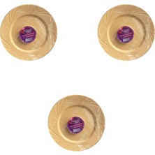 Omeyva Kullan At Parti Davet Sunum Servis Plastik Sert Mika Tabak - 26 Cm. - Krem - 6 Adetlik 3 Paket