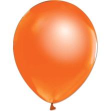 BenimMarifetlerim Metalik Turuncu Balon 12 Inch 5 Adet