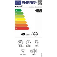 Arçelik 9100 Dmx A Enerji Sınıfı 9 kg 1000 Devir Çamaşır Makinesi